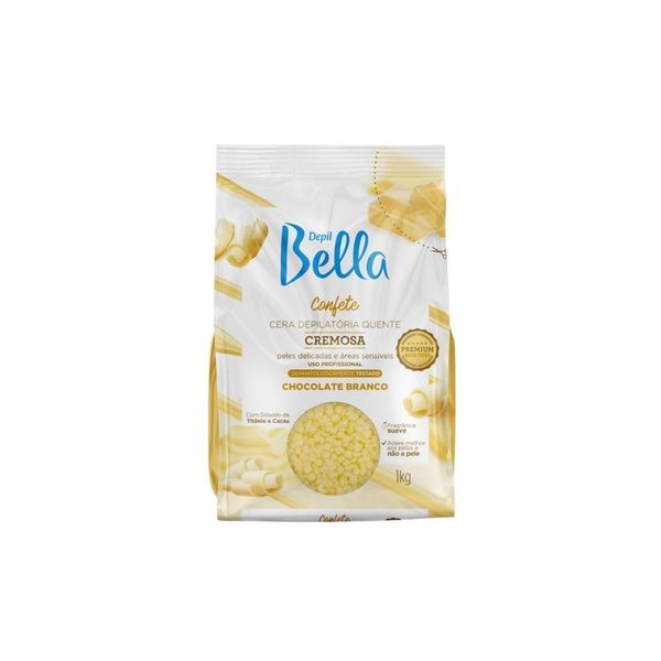 Cera Depilatória Depil Bella Quente Confete Choco Branco 1kg