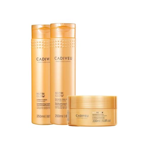 Kit Cadiveu Nutri Glow Shampoo + Condicionador+ Máscara