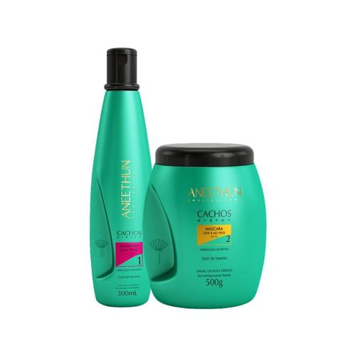 Kit Aneethun Cachos Shampoo 300 ml + Máscara 500 g