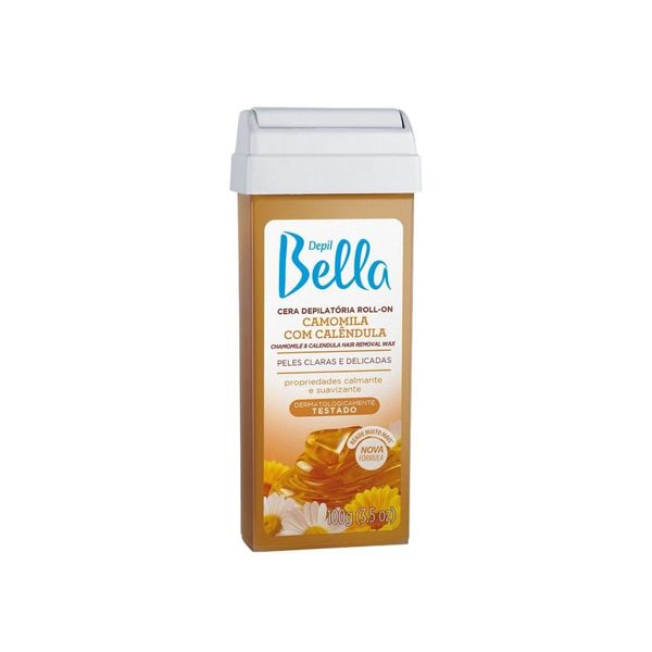 Cera Depilatória Depil Bella RollOn Camomila Calêndula 100g