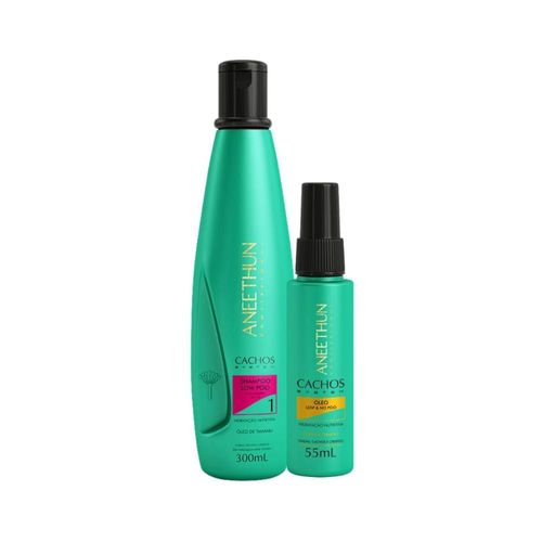 Kit Aneethun Cachos Shampoo 300 ml + Oleo de Hidratação 55ml