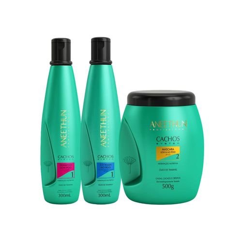 Kit Aneethun Cachos Shampoo + Co Wash + Máscara