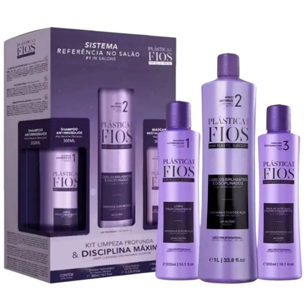Progressiva Cadiveu Plástica dos Fios (2 x 300 ml+1 Litro)