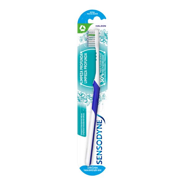 Escova de Dente Sensodyne Limpeza Profunda Extra Macia para Dentes Sensíveis