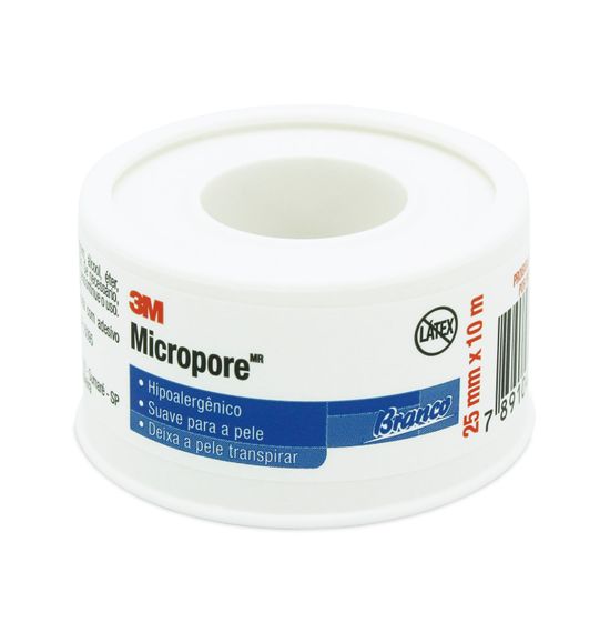 Fita Micropore Branca 25mmx10m BRANCO Tam: 25MM 25mmx10m BRANCO