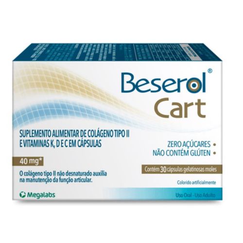 Suplemento Alimentar Beserol Cart Colágeno Tipo II 30cps moles