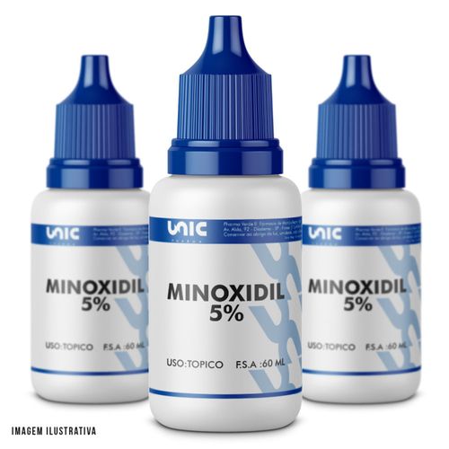 Kit 3 tratamento de Minoxidil 60ml