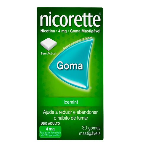Kit Nicorette Para Parar de Fumar 4mg 30 Goma Mastigáveis 2 Unidades