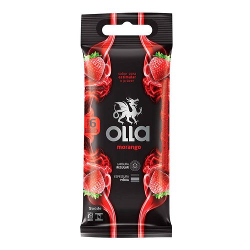 Kit Olla Preservativo Morango 6 Unidades + Sensitive 8 Unidades + Jontex Sensação Pele com Pele 12 Unidades