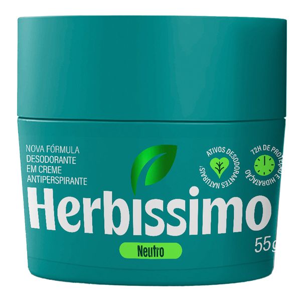 Desodorante Herbíssimo Creme Unissex Neutro 55g