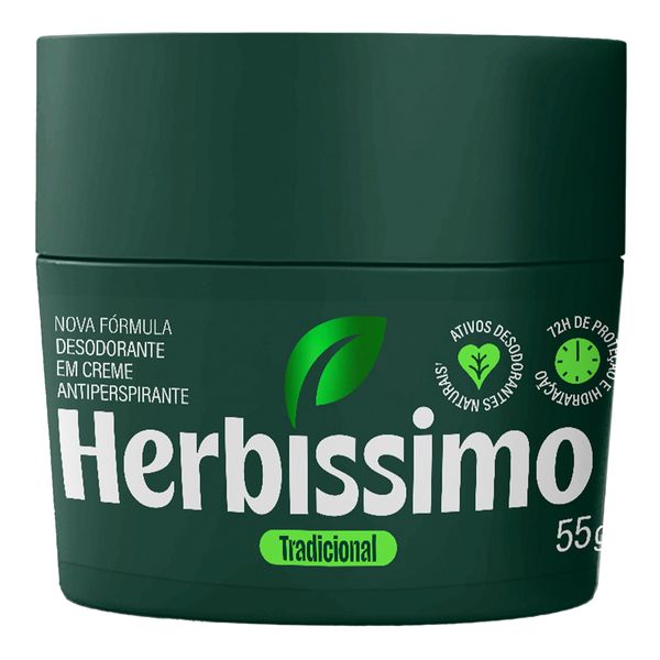 Desodorante Herbíssimo Creme Unissex Perfumado 55g