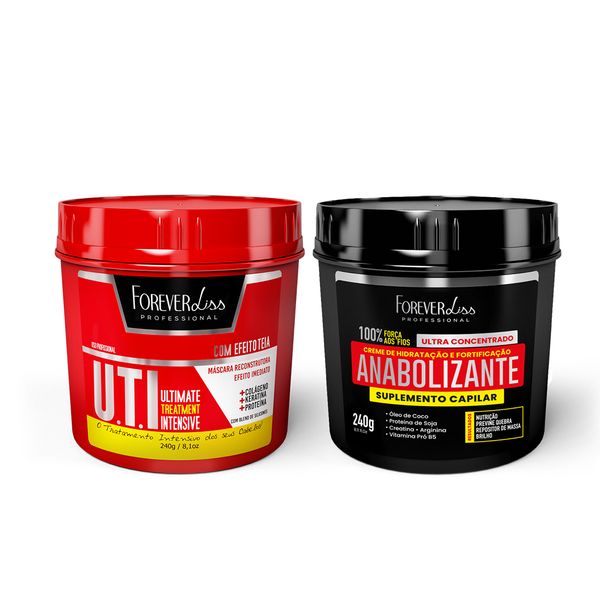 Kit Máscara Uti E Anabolizante Forever Liss ÚNICO