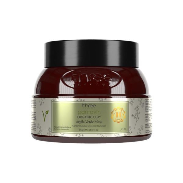 Máscara Three Therapy Organic Clay Argila Verde 250 g