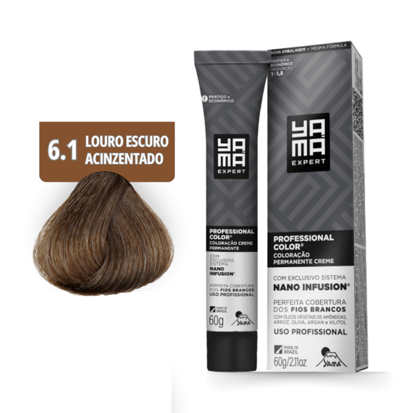 Coloração Prof Nano Infusion 6.1 Louro Escuro Acinz Yamá