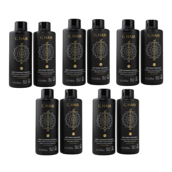 Kit G.Hair Escova Progressiva Marroquina 5 (2 x 1 Litro)