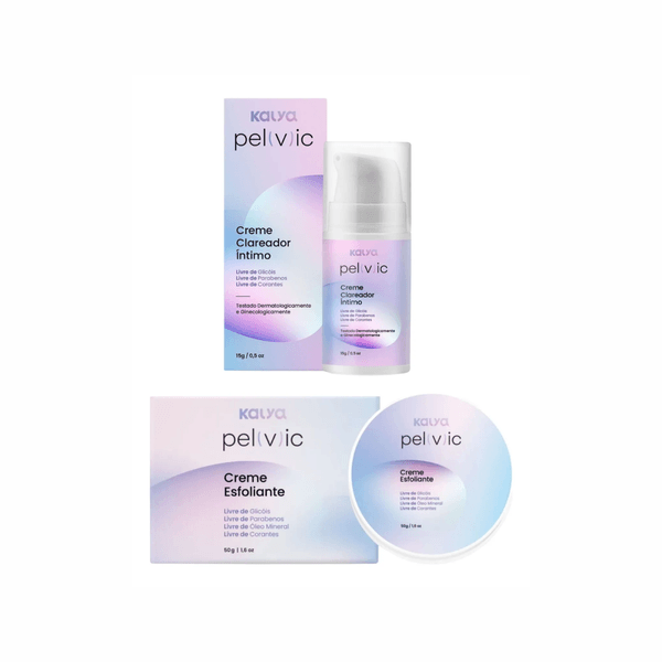 Kit Clareamento Íntimo Axila Virilha Esfoliante Kalya Pelvic
