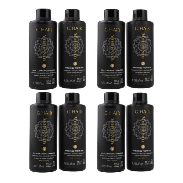 Kit G.Hair Escova Progressiva Marroquina 4 (2 x 1 Litro)