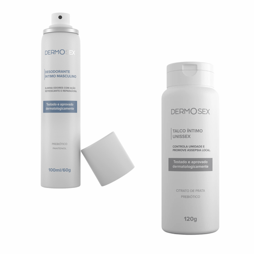 Kit Dermosex Desodorante Íntimo Masculino + Talco Íntimo