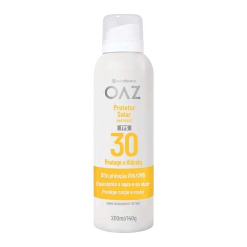 Protetor Solar Aerosol OAZ FPS 30 Eurofarma 200ml 200ml Toque seco translucido