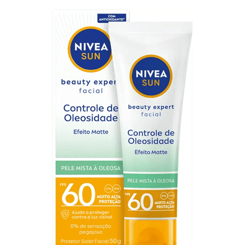 Nivea Sun Protetor Solar Facial Beauty Expert Pele Oleosa Fps60 50g
