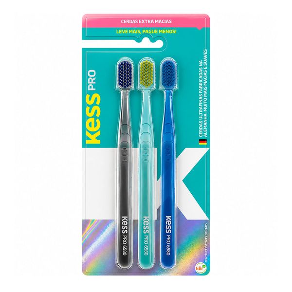 Kit Kess Pro Extra - Três Escovas Dentais NULO