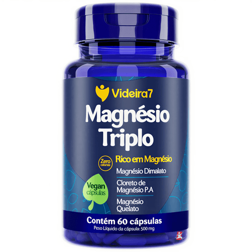 MAGNESIO TRIPLO - DIMALATO + QUELATO + P.A 60 CAPSULAS VEGANAS - VIDEIRA 7