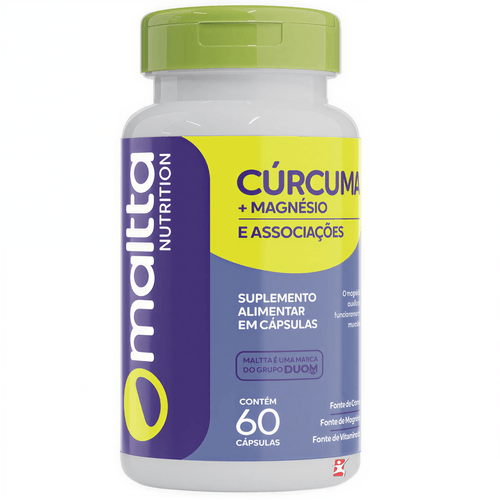 CURCUMA + MAGNÉSIO + CROMO + TRIPTOFANO + VIT. B6 60 CÁPSULAS - MALTTA NUTRITION