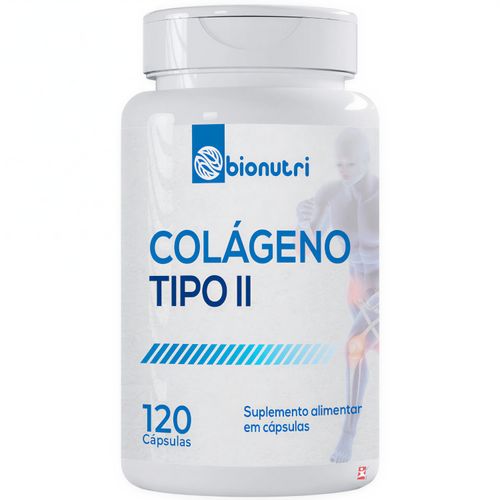 COLAGENO TIPO II 40MG 1 AO DIA 120 CÁPSULAS ALTO RENDIMENTO - BIONUTRI