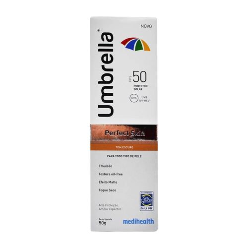 Protetor Solar Perfect Skin Escuro Umbrella FPS 50 50g