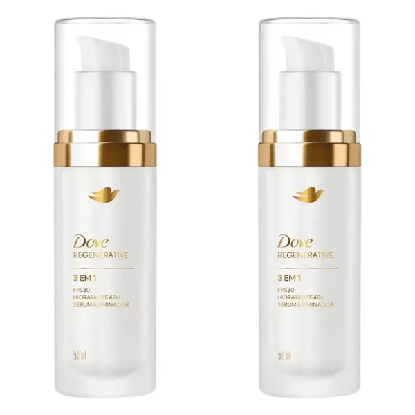 Kit com 2 Unidades de Sérum Facial 3 Em 1 Dove Regenerative FPS30 50ml