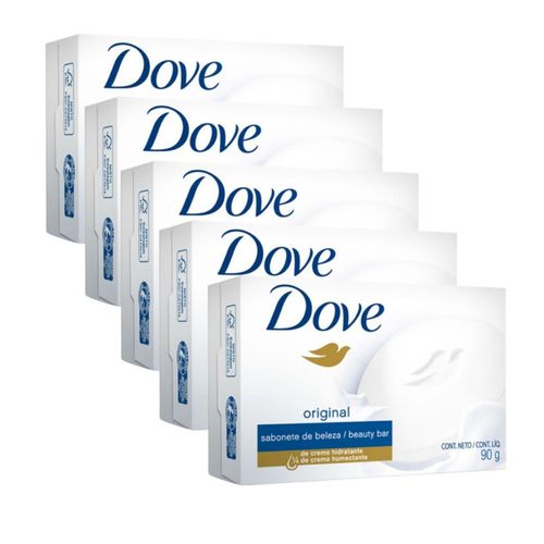 Kit c/5 Unidades de Sabonete Dove 90g Branco