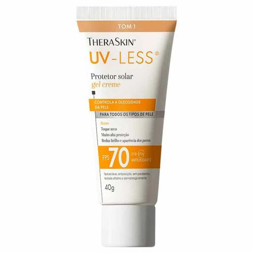 Theraskin Uv-Less Protetor Solar Gel Creme Tom 1 Fps70 40G