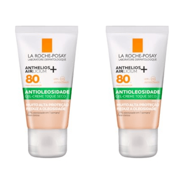 Kit com 2 Unidades de Protetor Solar Facial Antioleosidade Cor 1.0 La Roche-Posay