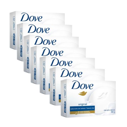 Kit c/7 Unidades de Sabonete Dove 90g Branco