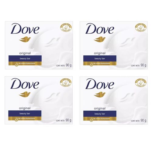 Kit c/4 Unidades de Sabonete Dove 90g Branco