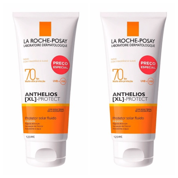 Kit com 2 Unidades de Protetor Solar Anthelios XL Protect La Roche-Posay FPS70 120ml
