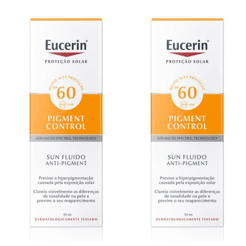 Kit com 2 Unidades de Protetor Solar Facial Eucerin Pigment Control FPS60 50ml Kit com 2 Unidades de Protetor Solar Facial Eucerin Pigment Control FPS60 50ml