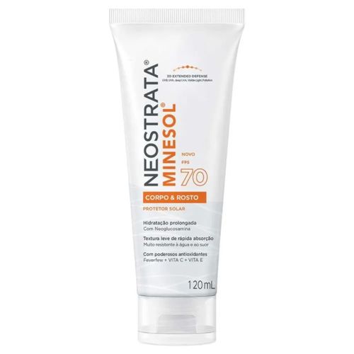 Protetor Solar Neostrata Minesol Corpo E Rosto Fps70 120ml
