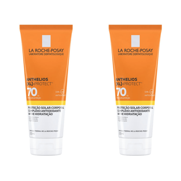 Kit com 2 Unidades de Protetor Solar Corporal La Roche-Posay Anthelios XL FPS 70 200ml