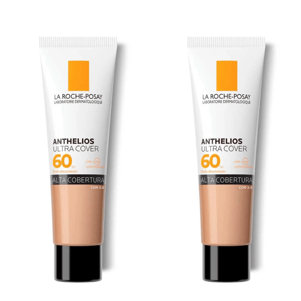 Kit com 2 Unidades de Protetor Solar Facial Anthelios Ultra Cover La Roche-Posay FPS60 Cor 3.0 30g
