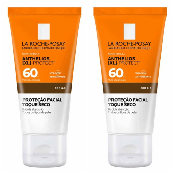 Kit com 2 Unidades de Protetor Solar Facial La Roche-Posay Anthelios XL Protect Pele Morena Mais FPS60 40g