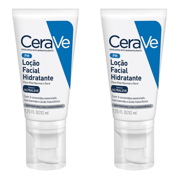 Kit com 2 Unidades de Loção Hidratante Corporal CeraVe para Pele Seca com Ácido Hialurônico e Ceramidas 473ml