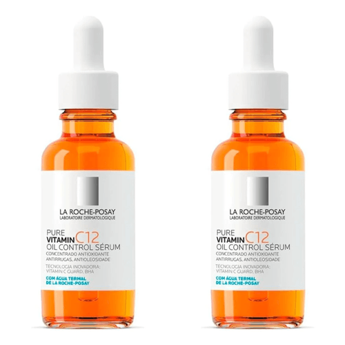 Kit com 2 Unidades de Sérum Facial Antirrugas Pure Vitamin C12 La Roche-Posay 30ml