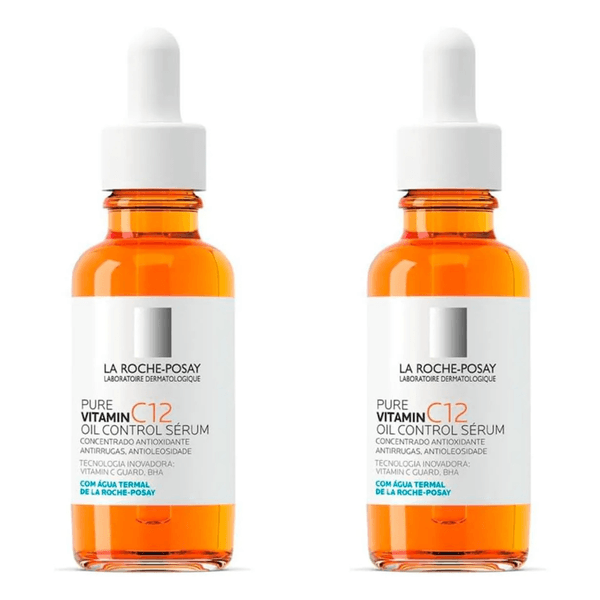 Kit com 2 Unidades de Sérum Facial Antirrugas Pure Vitamin C12 La Roche-Posay 30ml
