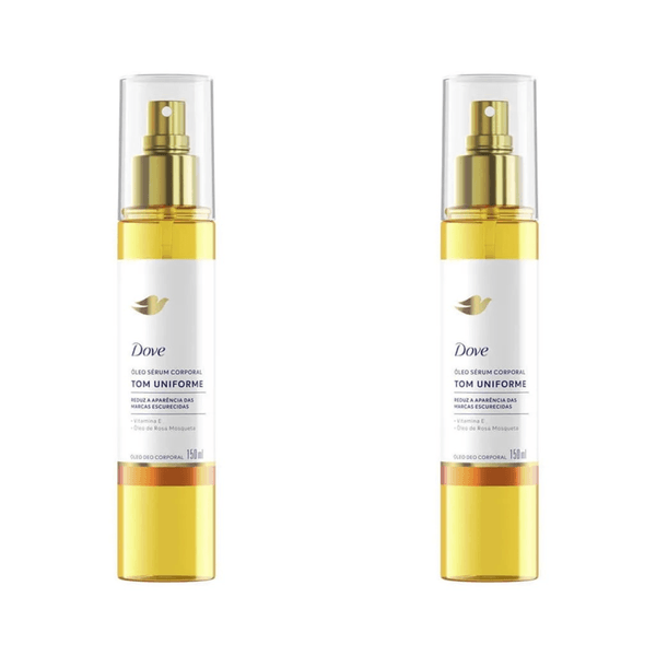 Kit com 2 Unidades de Dove Óleo Sérum Corporal Tom Uniforme 150ml