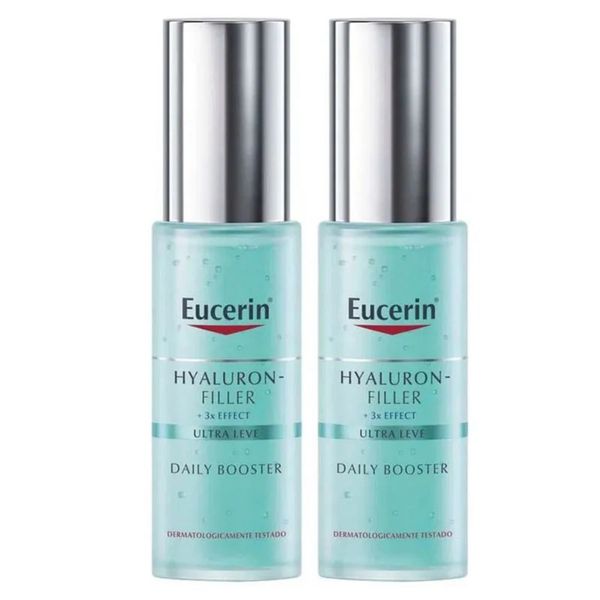 Kit com 2 Unidades de Eucerin Hyaluron Filler Daily Booster Gel Hidratante Facial 30ml