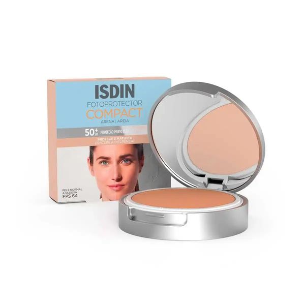 Protetor Solar Facial Compacto FPS 50+ Isdin Areia 10g