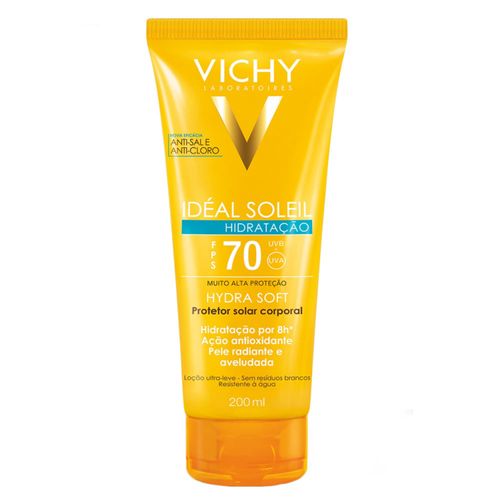 Vichy Protetor Solar Idéal Soleil Hydrasoft FPS70 200ml