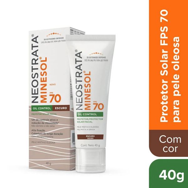 Protetor Solar Facial Neostrata Minesol Oil Control Escuro Fps70 40G