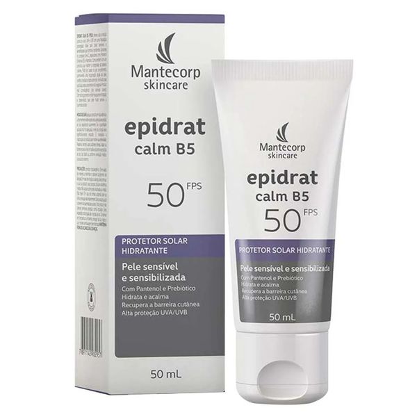 Kit com 2 Unidades de Protetor Solar Hidratante Epidrat Calm B5 FPS50 50ml